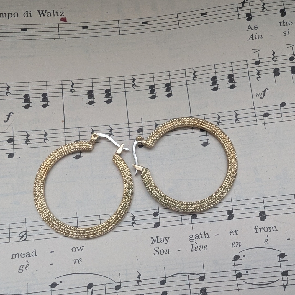 Vintage Goldtone Hoop Earrings